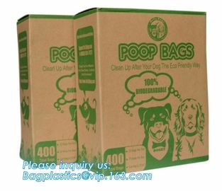 Compostable dog poop bag/ pet waste Bags, Degradable Pet Poop Bags Dog Cat Waste Pick Up Clean Bag Refill Bags Promotion supplier