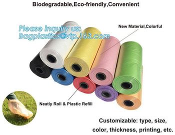 High Quality Eco-friendly Degradable Fashion With Printing Doggy Pet Dog Waste Poop Bags, Eco friendly pet dog waste poo supplier