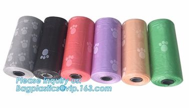 LED Flashlight Dog Waste Bag Dispenser Holder with Pet Waste Bag Poop Roll Bags, BPI ASTM D6400 EN13432 Approval Customi supplier