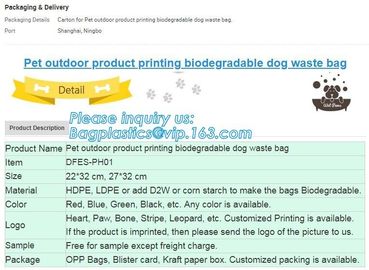 China Customized Fashion Plastic bone shape dog poop waste garbage bag dispenser / Plastic Dog Waste Poop Bag For Pet supplier