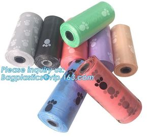 LED Flashlight Dog Waste Bag Dispenser Holder with Pet Waste Bag Poop Roll Bags, BPI ASTM D6400 EN13432 Approval Customi supplier