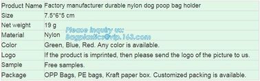 LED Flashlight Dog Waste Bag Dispenser Holder with Pet Waste Bag Poop Roll Bags, BPI ASTM D6400 EN13432 Approval Customi supplier