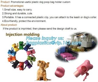 Bone Shape Plastic Custom Pet Dog Waste Bag with Dispenser, Dog shape Dog Waste Poop bags Holder pet Poop Bag Dispenser supplier