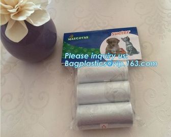 LED Flashlight Dog Waste Bag Dispenser Holder with Pet Waste Bag Poop Roll Bags, BPI ASTM D6400 EN13432 Approval Customi supplier