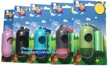 biodegradable dog poop bags/dog waste bags with dispenser, Dog Waste Bags with Dispenser and Leash Clip/Pet waste bag supplier