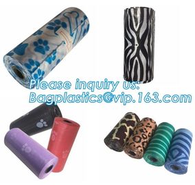 LED Flashlight Dog Waste Bag Dispenser Holder with Pet Waste Bag Poop Roll Bags, BPI ASTM D6400 EN13432 Approval Customi supplier