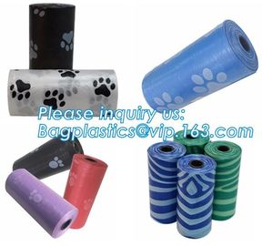 LED Flashlight Dog Waste Bag Dispenser Holder with Pet Waste Bag Poop Roll Bags, BPI ASTM D6400 EN13432 Approval Customi supplier