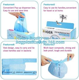 Baby nappy bag with scented diaper sacks, Diapers bag for newborn,disposable diaper sacks, 3 mil packaging biodegradable supplier