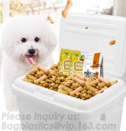 Pet Foods Storage Containers Bowls with Spoons Cat's Dog's Kitty's Puppy's Feeders Accessories Canisters Set, bagease supplier