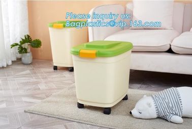PP Plastic type and stocked eco-friendly feature plastic pet food storage container, Fresh Barrel Food Storage With Lid supplier