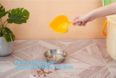 Dog Cat Pet Food Shovel Scoop Spoon, 500ml and 250ml Durable break -resistant pet food bowl spoon with bag clip, scoop supplier