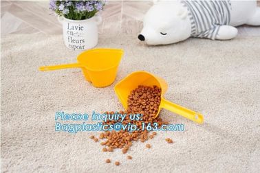 Dog Cat Pet Food Shovel Scoop Spoon, 500ml and 250ml Durable break -resistant pet food bowl spoon with bag clip, scoop supplier