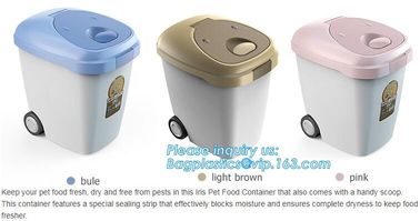 High quality plastic pet food containers for 50L, Pet Food Large Container Dog Cat Animal Storage Bin Dry Feed Seed 30L supplier