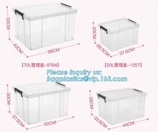 10L Clear Household Reusable Stack Plastic Storage Boxes, Transparent Household Handled PP Storage Box Plastic Boxes pac supplier