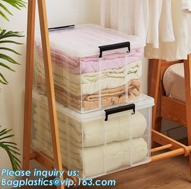 10L Clear Household Reusable Stack Plastic Storage Boxes, Transparent Household Handled PP Storage Box Plastic Boxes pac supplier