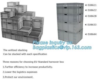 Plastic Circulation Folding Electronic Industrial Turnover Box, Stackable turnover plastic moving box for sale, foods cr supplier