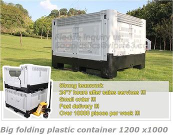 OEM Plastic foldable Container, Collapsible and folding crate box for storage and moving, fruit bins Standard plastic supplier