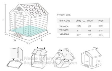 New Style Outdoor Breathless Removable Dog House Plastic Three Sizes Plastic Dog House, Cat Dog House Of Pet Home, bagea supplier