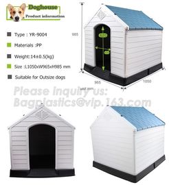 Fashion big dog apartment cottage Extra Large Waterproof Indoor &amp; Outdoor Pet Shelter Plastic Dog Kennel Pet House, bage supplier