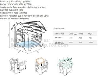 OEM Outdoor plastic cheap Dog kennel /Pet House in Garden, Indoor &amp;outdoor waterproof portable plastic dog kennel/dog ho supplier