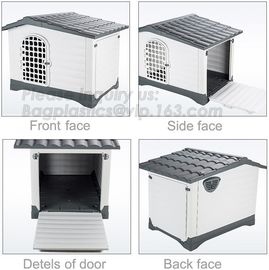 PP European Style Plastic Dog House, Pet Waterproof Outdoor Winter House,Dog Kennel, low MOQ luxury kitty cat house, pac supplier