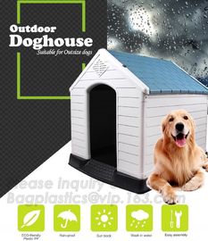 PP European Style Plastic Dog House, Pet Waterproof Outdoor Winter House,Dog Kennel, low MOQ luxury kitty cat house, pac supplier