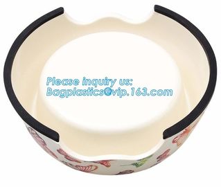 Lovely Personalized portable pet dog food water bowl ceramic plastic, Plastic pet bowl /PP pet dish for dog /food pail f supplier