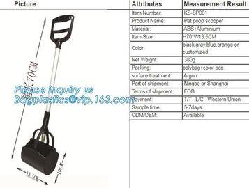 Clean Pick Up Pet Plastic Waste Tool,Factory Price Long Handle Dog Poop Scoop, Dog Accessories Pooper Scooper, foldable supplier