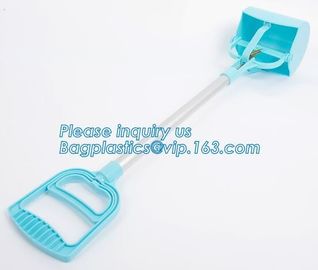 Clean Pick Up Pet Plastic Waste Tool,Factory Price Long Handle Dog Poop Scoop, Dog Accessories Pooper Scooper, foldable supplier