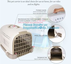 Fashion Design Luxury Travel Pet Air Carrier Dog /Cat Transport Plastic Cages Wholesale, dog pet cage pet carrier dog ba supplier