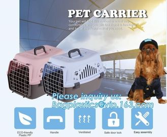 Fashion Design Luxury Travel Pet Air Carrier Dog /Cat Transport Plastic Cages Wholesale, dog pet cage pet carrier dog ba supplier