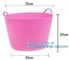 Plastic Laundry basket, organizer basket with customized size, laundry storage bag laundry basket with two pockets from supplier