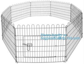 Aluminum simple easily assembled Big single-door large steel dog animal cage, Puppy Cage 8 Panel Metal Fence Run Garden supplier