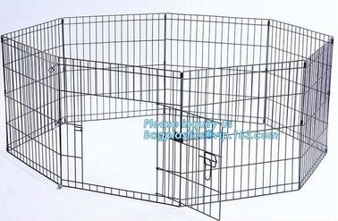 Aluminum simple easily assembled Big single-door large steel dog animal cage, Puppy Cage 8 Panel Metal Fence Run Garden supplier