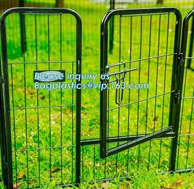 Aluminum simple easily assembled Big single-door large steel dog animal cage, Puppy Cage 8 Panel Metal Fence Run Garden supplier