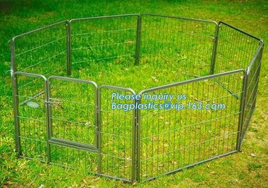 Aluminum simple easily assembled Big single-door large steel dog animal cage, Puppy Cage 8 Panel Metal Fence Run Garden supplier