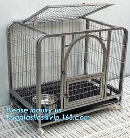 Pet Cages, Carriers &amp; Houses foldable double door large dog kennel house, portable strong dog cage fold able stainless s supplier