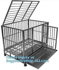 Pet Cages, Carriers &amp; Houses foldable double door large dog kennel house, portable strong dog cage fold able stainless s supplier