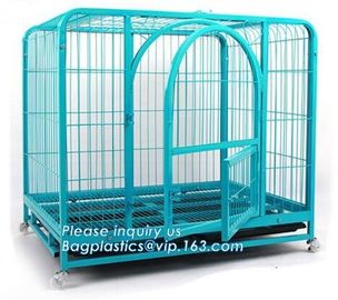 customized portable stainless steel aluminum metal folding big dog cage, dog kennels cages large outdoor durable dog hou supplier