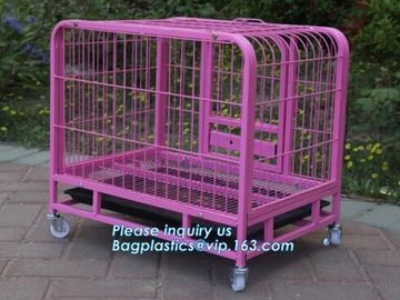 customized portable stainless steel aluminum metal folding big dog cage, dog kennels cages large outdoor durable dog hou supplier