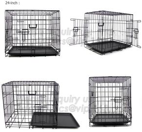 customized portable stainless steel aluminum metal folding big dog cage, dog kennels cages large outdoor durable dog hou supplier