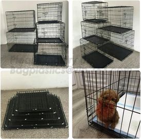 customized portable stainless steel aluminum metal folding big dog cage, dog kennels cages large outdoor durable dog hou supplier