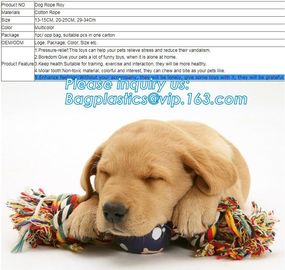 Tugging tossing pet dog rope toys, Pet durable teething chew cotton rope toy set dog toys, pet toys strong chew cotton r supplier