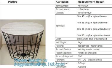 Glass top metal wire rose gold round coffee table, Outdoor Furniture Commercial Furniture Polywood Furniture Metal table supplier