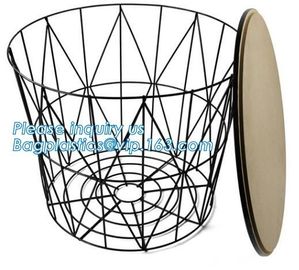 Commercial use stylish marble top metal wire square coffee table, Steel wire coffee table, high end solid wood table top supplier
