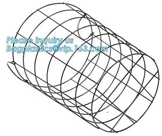 Customized Wire Diameter Stock Pot Cooking Wire Mesh Metal Storage Basket, Industrial Metal Wire Storage Basket With Han supplier