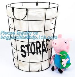 Customized Wire Diameter Stock Pot Cooking Wire Mesh Metal Storage Basket, Industrial Metal Wire Storage Basket With Han supplier