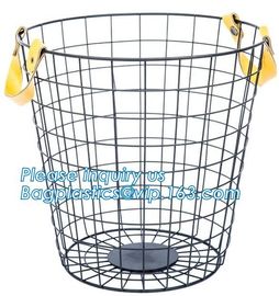 Wholesale china trade decorative laundry metal wire material storage basket, Storage Metal Wire Fruit Basket hanging wir supplier