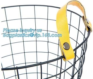 Wholesale china trade decorative laundry metal wire material storage basket, Storage Metal Wire Fruit Basket hanging wir supplier