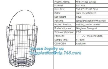 Copper Kichen Metal Wire Fruit storage Basket, Low price metal wire mesh storage baskets, wire metal desk organizer rose supplier